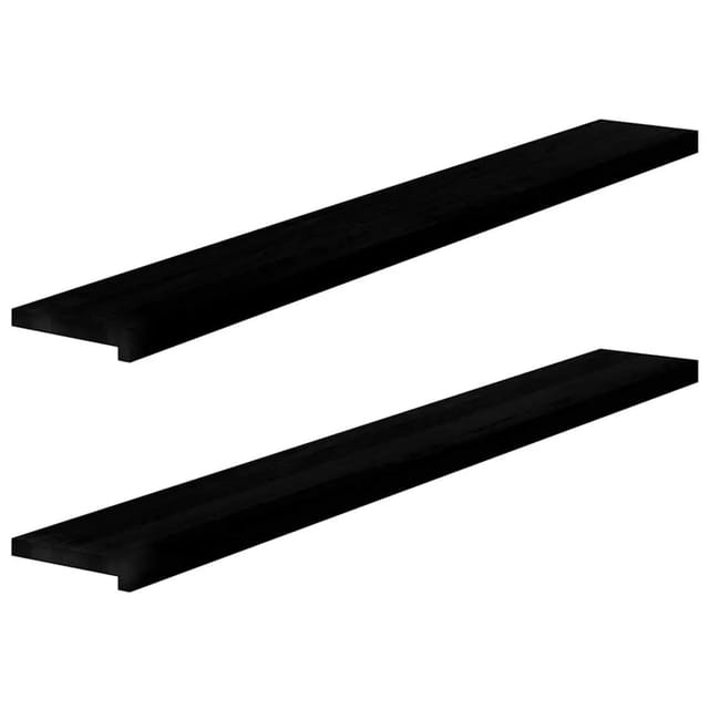 vidaXL Fensterbänke 2 Stk Dunkelbraun 160x20x2 cm Massivholz Eiche 4009180
