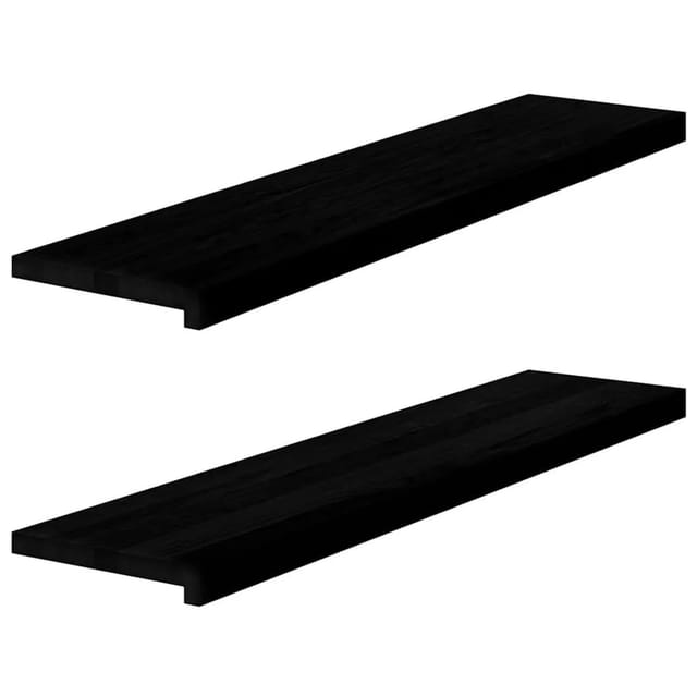 vidaXL Fensterbänke 2 Stk Dunkelbraun 110x25x2 cm Massivholz Eiche 4009185