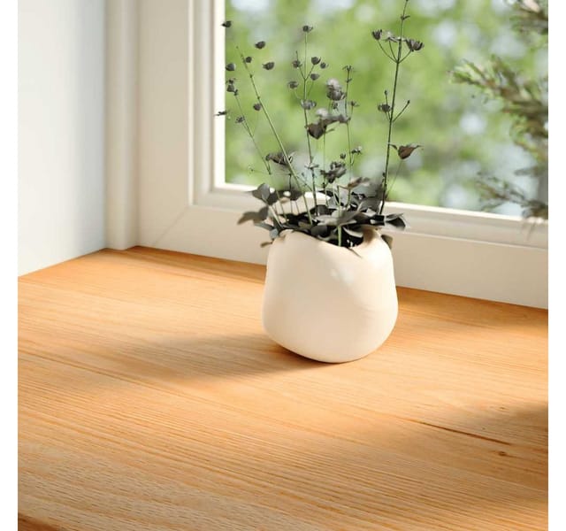 vidaXL Fensterbänke 2 Stk Hellbraun 160x20x2 cm Massivholz Eiche 4009140