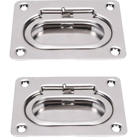 Lukenöffnergriff Aus Edelstahl 316 Für Den Schiffsverkehr, Poliert, 76 X 56 Mm, 2er-pack