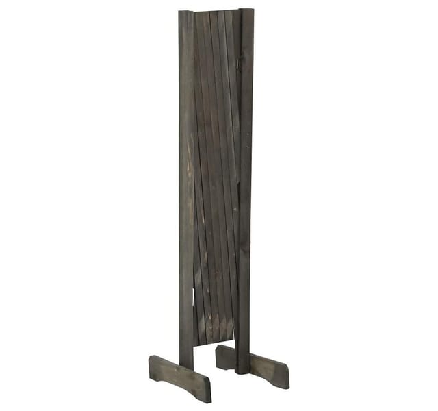 vidaXL Garten-Rankzaun Grau 120x90 cm Massivholz Tanne 314825