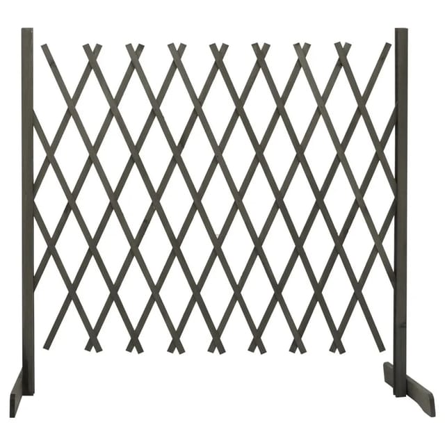vidaXL Garten-Rankzaun Grau 180x100 cm Massivholz Tanne 314829