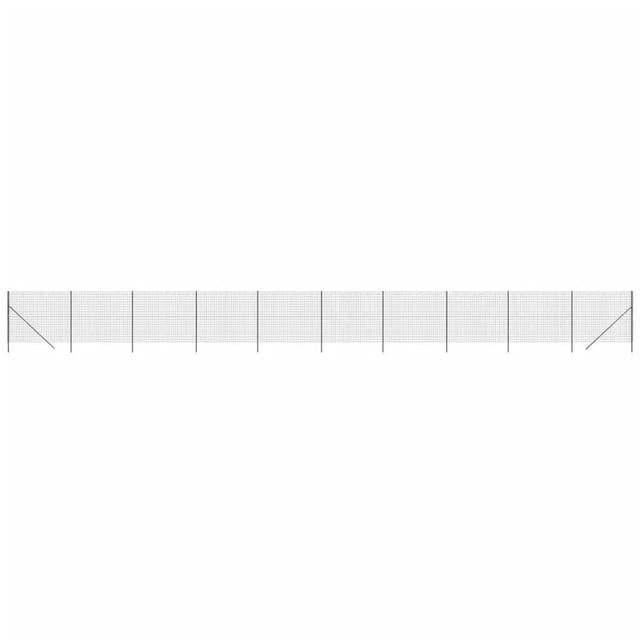 vidaXL Maschendrahtzaun Anthrazit 1,4x25 m Verzinkter Stahl 154219