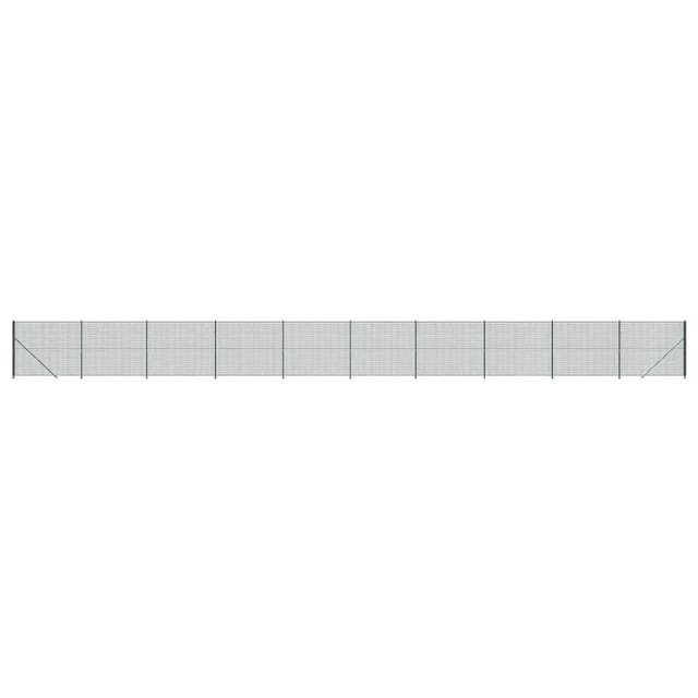 vidaXL Maschendrahtzaun mit Bodenflansch Grün 1,4x25 m 154155