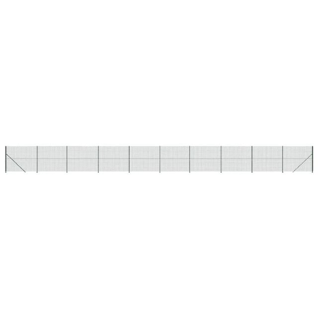 vidaXL Maschendrahtzaun mit Bodenflansch Grün 1,8x25 m 154189