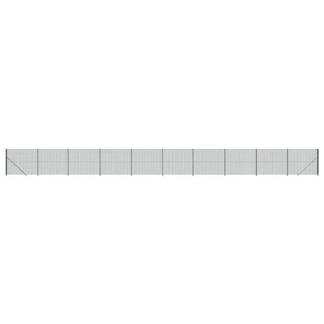 vidaXL Maschendrahtzaun mit Bodenflansch Grün 2,2x25 m 154159
