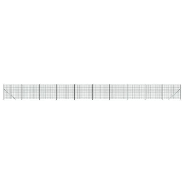 vidaXL Maschendrahtzaun mit Bodenflansch Grün 2,2x25 m 154175