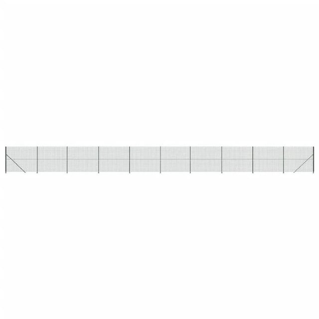 vidaXL Maschendrahtzaun mit Bodenflansch Grün 2x25 m 154190