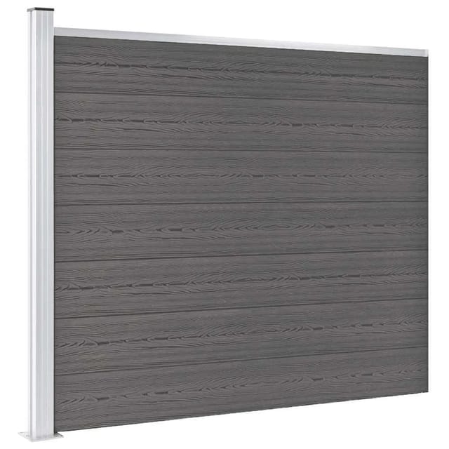 vidaXL Zaunelement WPC 175x146 cm Grau 148983