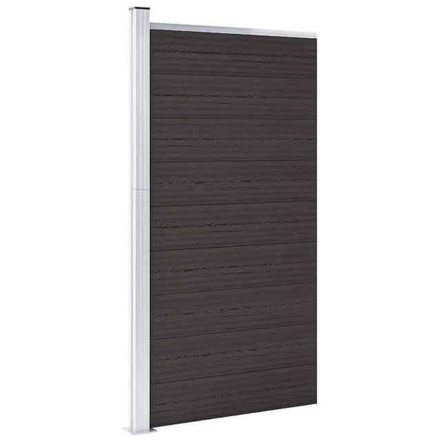 vidaXL Zaunelement WPC 95x186 cm Schwarz 148979