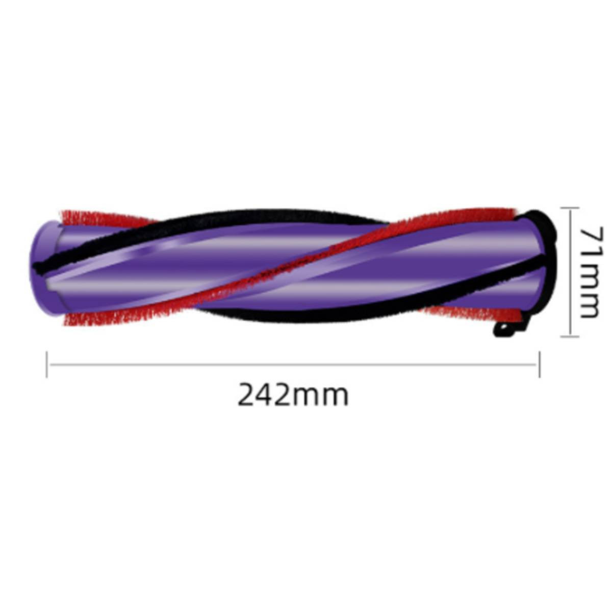 Ersatzteil - Rotierende Bürstenrolle L 242 Mm Durchmesser 42mm - - Dyson