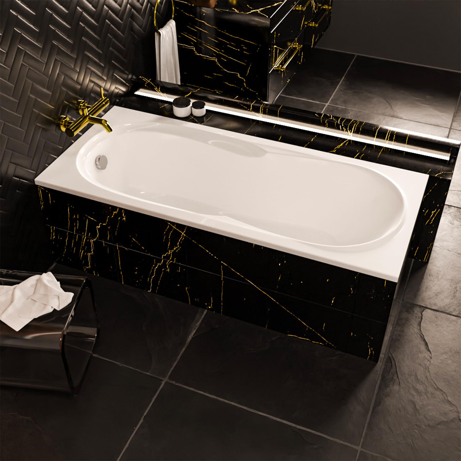 Ecolam Badewanne Rechteck Sekwana 160x70 + Styroporverkleidungtop Qualität