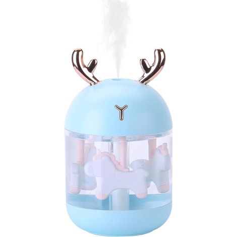 Mini-luftbefeuchter, Tragbarer Luftbefeuchter Für Zuhause, Luftbefeuchter Für Babys, Automatische Abschaltung Bei Wassermangel, Usb-tischluftbefeuchter Für Zuhause, Schlafzimmer, Büro (blau)