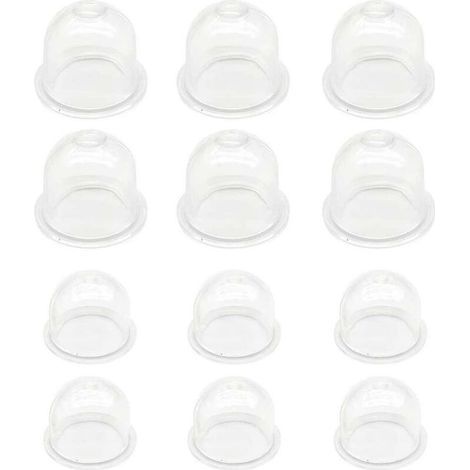 12 Stück Weiße Primer-pumpen 19 Mm Und 22 Mm, Transparente Vergaser-ölbecher Für Rasenmäher, Heckenschere, Benzin-säge, Ventilator, Kraftstoff-primer-pumpen