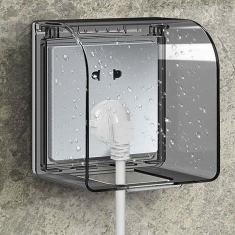 Aiperq – Wasserdichte Steckdosenabdeckung 122×108×73 Mm – Kindersichere Steckdosenabdeckung – Für Feuchte Außenbereiche