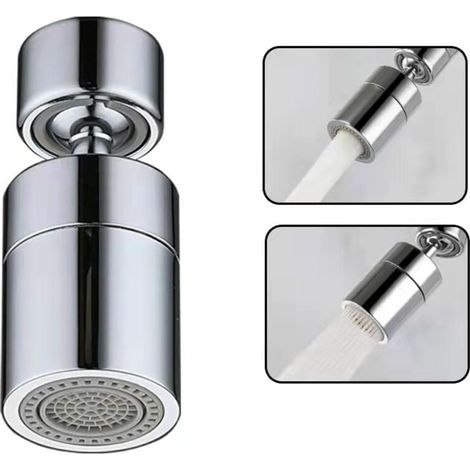 Linghhang – Silberner Wasserhahn-luftsprudler – 360° Drehbar – 2 Belüftungsmodi – 30 % Bis 70 % Wasserersparnis – Kompatibel Mit M22/m24