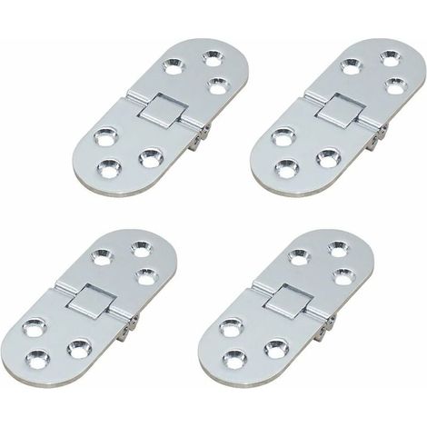 Memkey – Verzinkte Metall-klapptischscharniere – 4er-set – Abgerundete Kanten Für Leichtgängige Bewegung – Maximale Belastung 50 Kg – Für Schränke Und Tische