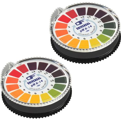 Memkey – Universelle Ph-teststreifen 0–14 – Länge 5 M – 2 Rollen Pro Packung – Für Aquarien, Hydrokultur Und Wasseranalyse