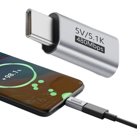 Usb-auf-usb-c-adapter, Schneller Typ-c-konverter (weiblich Auf Männlich) – Zum Laden Von Smartphones, Laptops, Computern, Automonitoren Und Audiogeräten
