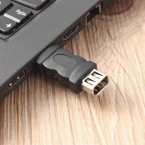 Firewire Ieee 1394 6-pin-buchse Auf Usb 2.0 Typ A Stecker Adapter Für Kameras, Mobiltelefone, Mp3-player Und Pdas (schwarz)