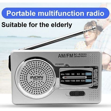 Am/fm-radio Mit Teleskopantenne, Vollbandempfänger, Tragbares Retro-fm-weltradio, Taschenradio Für Senioren