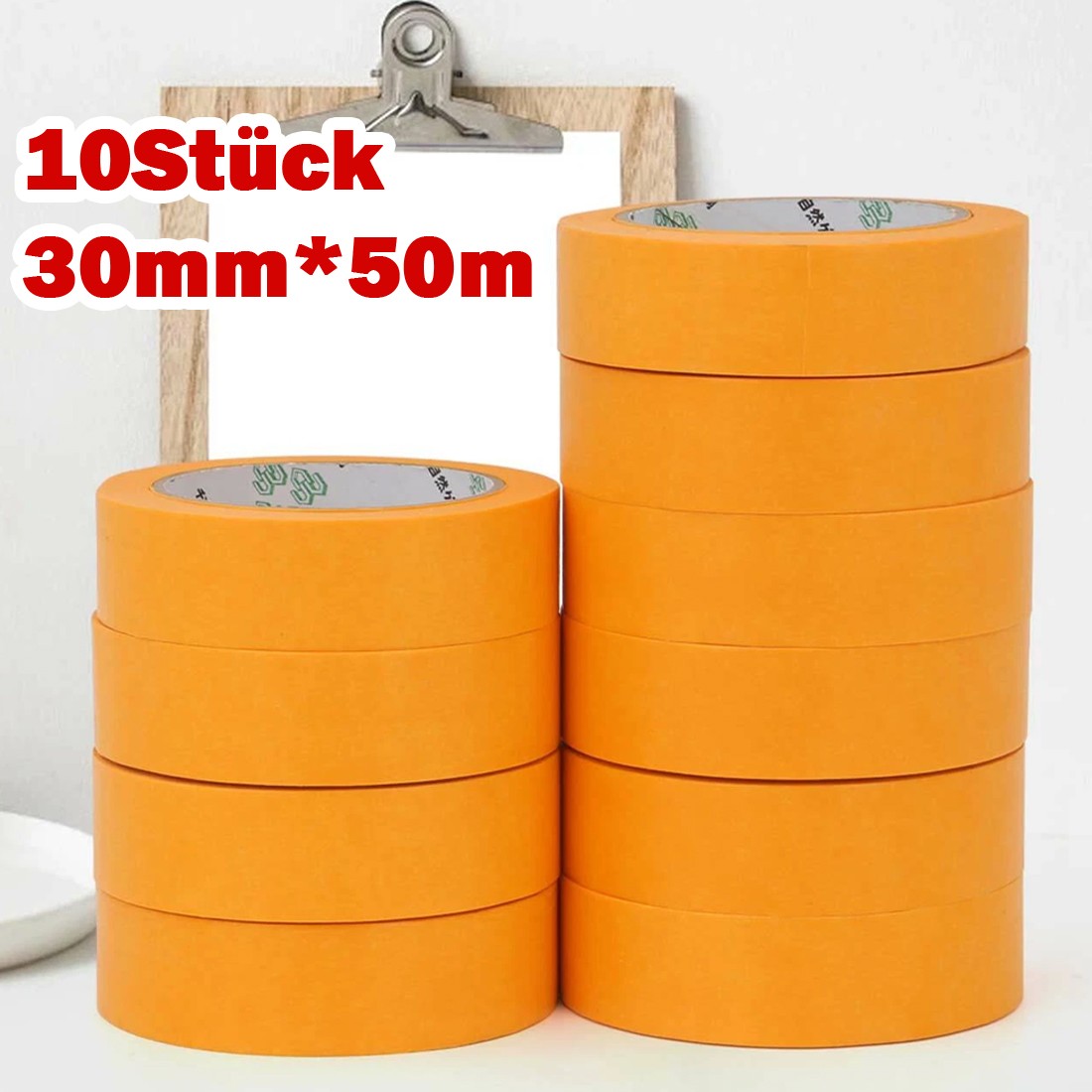 10x Gold Tape // 30 Mm X 50 M // Weiches Klebeband, Masking Tape, Washi Tape // Markenqualität