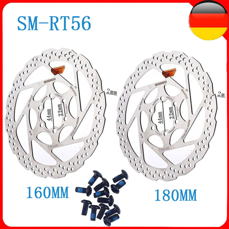 For Shimano Bicycle Brake Disc 160/180mm Rt56 Deore 6 Hole Universal Mtb