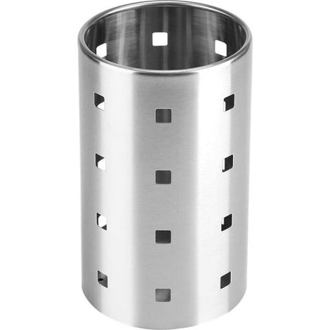 Csparcv 17x10cm Runder, Verdickter Küchenstäbchenhalter Aus Edelstahl, Rostfreier Besteckhalter, Geschirraufbewahrungsorganizer (l)