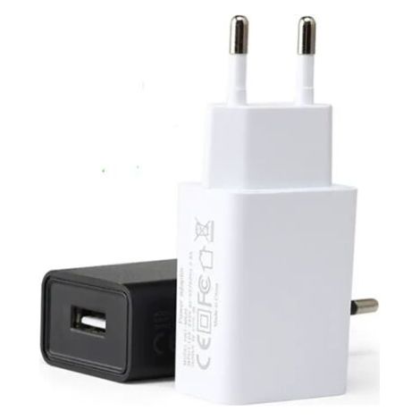 Eu 5v/1a Usb-ladegerät, Ce-zertifiziert, 2er-pack – Für Iphone Und Android, Weiß-schwarzes Design