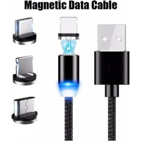3-in-1 Micro-usb-magnetkabel (android/ios/usb-c) Mit Schnellladefunktion