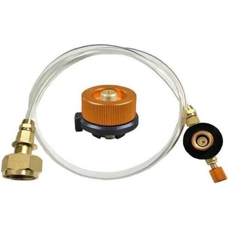 Camping-gasflaschen-konverter-kocheradapter Mit Kopf Und Schlauch Für Tragbare Kocher/heizgeräte Im Freien