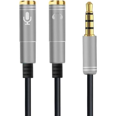30 Cm 3,5-mm-stereo-audio-stecker Auf 2 Buchsen Mikrofon-headset-y-splitter-adapterkabel Sl