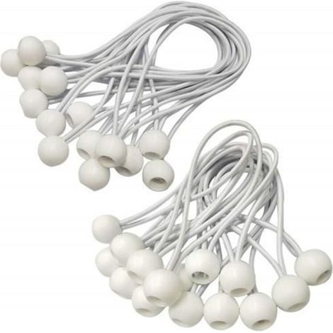 Elastische Spanner - Zgeer - 30 Stück - Weiß - Für Banner, Planen, Pavillons, Zelte