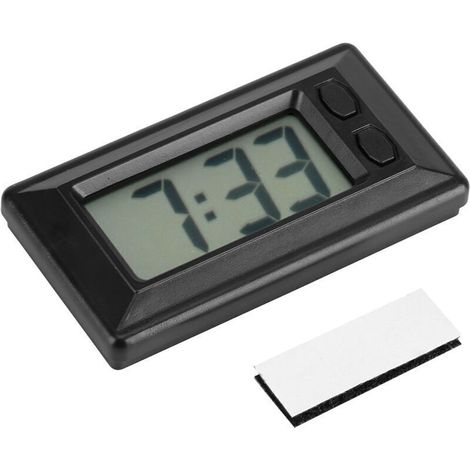 Lcd-digitaluhr – Ultradünne Mini-tischuhr Fürs Auto Mit Elektronischer Zeit- Und Temperaturanzeige