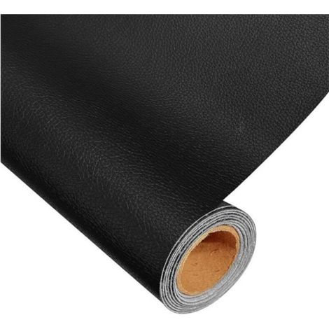 Selbstklebender Lederflicken – Hochwertig – 35 X 137 Cm – Sofareparatur – Autositzreparatur – Schwarz