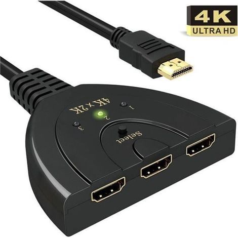 Hdmi-switch – Nicht Spezifiziert – 4k – 3 Anschlüsse – Unterstützt 3d – Kein Netzkabel Erforderlich