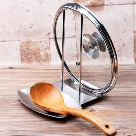 Deckelhalterung – Edelstahl – 19 X 16 X 19 Cm – Modernes Design – Küchenutensilien
