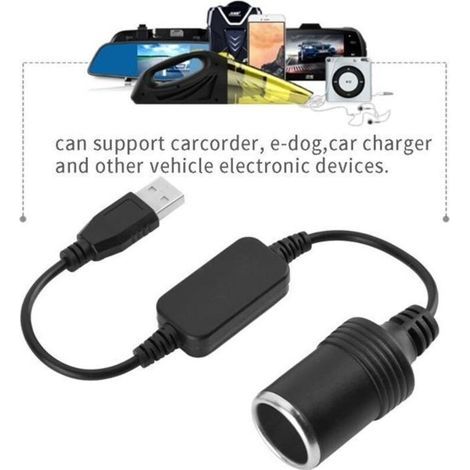 Zigarettenanzünderbuchsen-adapter – Duo – Usb Auf 12 V – Schwarz – Universal – Praktisch