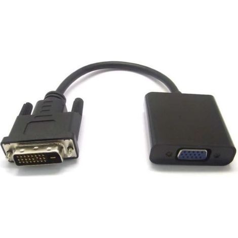 Kingwing Dvi-d-auf-vga-kabel – Aktiver Adapter – Dvi-stecker Auf Vga-buchse – Schwarz