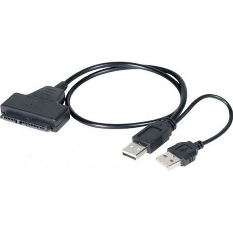 Eigenstromversorgter Usb 2.0/sata 2,5" Ssd-hdd-adapter – Schwarz – Plug & Play
