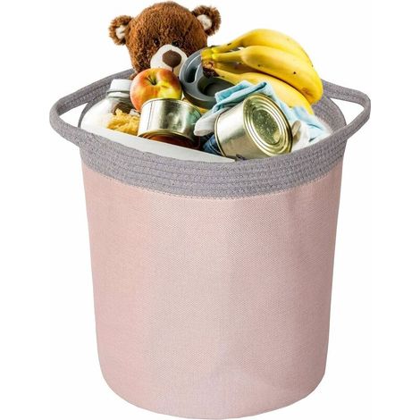 Wäschekorb, Tragbare Aufbewahrungstasche, Faltbarer Wasserdichter Wäschekorb Aus Stoff, Kleider- Und Spielzeugorganizer Mit Großem Fassungsvermögen (x-pink Grau)