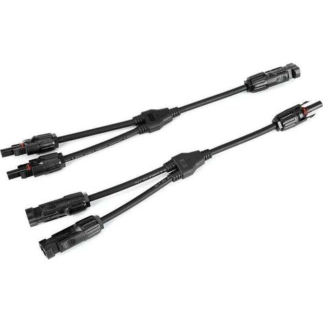 Enowelir 1 Paar Y-förmige Steckverbinder Solarkabel Pv-modulkabel Stecker Buchse M/f/f & F/m/m Y2-1 Abzweigverbinder Y-förmige Photovoltaik-steckverbinder