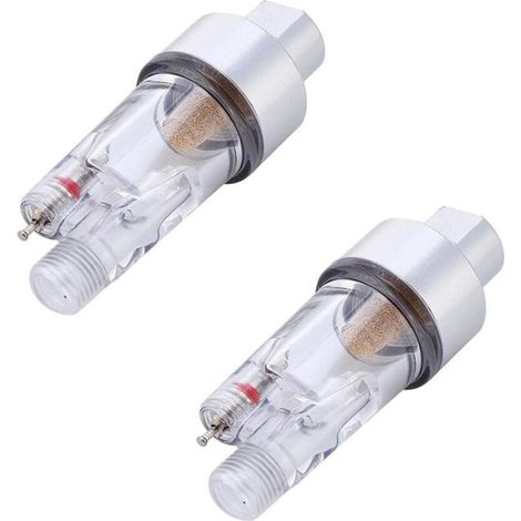 2 Stück Airbrush-wasserabscheider, Mini-inline-luftfilter Mit 1/8-zoll-schlauchanschluss Zur Feuchtigkeitsregulierung Für Airbrush-pistole