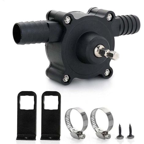 Enowelir Mini-tragbare Selbstansaugende Wasserpumpe Für Elektrische Bohrmaschinen 6,35 Mm, Haus Und Garten