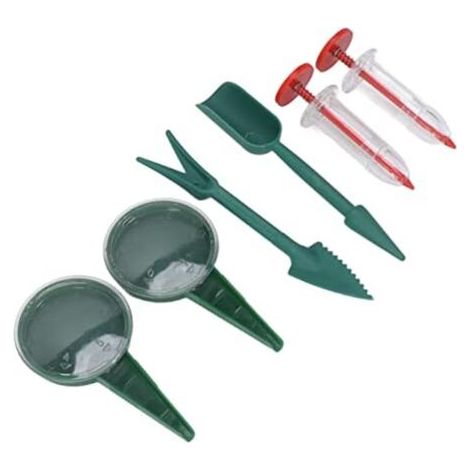Csparcv 6-teiliges Saatgutstreuer-set, Verstellbares, Tragbares Saatgutstreugerät Aus Kunststoff, Handliches Pflanz- Und Sägerät Für Setzlinge