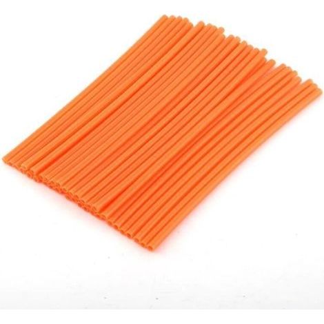 36 Stück Fahrradspeichenschützer, Motocross-speichenschutzhüllen, Speichenabdeckungen (orange) -pro