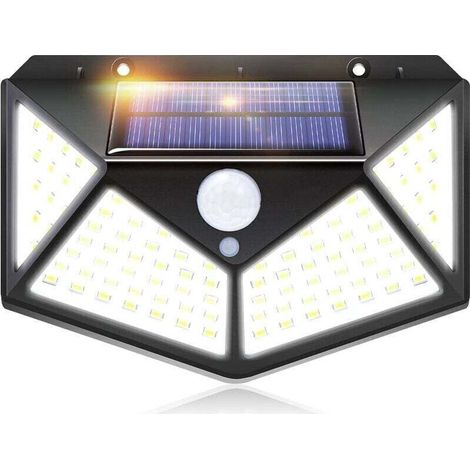 Iotses 100 Led 2200 Mah Solar-außenleuchte, 3 Modi, 270° Vierseitiger Bewegungssensor, Ip65 Wasserdicht, Für Garten, Garage, Einfahrt, Terrasse Usw. (1 Stück)