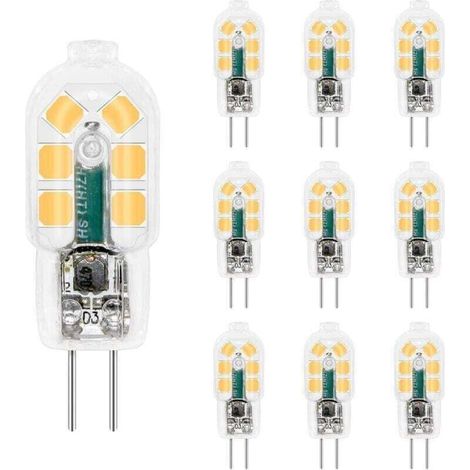 G4 Led 12v 2w Dunstabzugshaubenlampe Kaltweiß 6000k, 200lm, Halogen G4, Led G4 12v Ac/dc Lampe Für Wohnmobil/küchenabzugshaube, Nicht Dimmbar, 10er-pack [energieklasse A+]