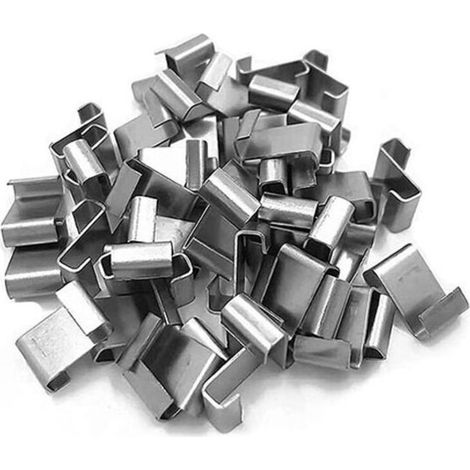 Edelstahl-glasklemmen, Überlappende Glasclips, Robuste Glasrahmen-befestigungsklammern, Ersatz-glasklemmen, Starlight, 25 Stück
