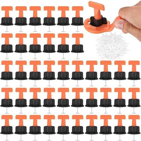 Selbstnivellierende Fliesenkreuze (100+50+1), Selbstnivellierende Fliesenkeile, Fliesenverlegehilfen Mit Schraubenschlüssel, Wiederverwendbare Fliesenverlegewerkzeuge